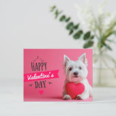 Happy Valentine's Day Dog briefkaart (Staand voorkant)