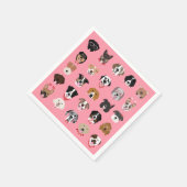 Happy Valentines Day Dog Face Pattern Servet (Hoek)