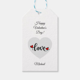 Happy Valentine's Day eenvoudige cadeau label Cadeaulabel
