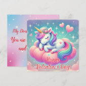 Happy Valentine's Day Feestdagenkaart (Voorkant / Achterkant)