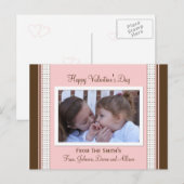 Happy Valentine's Day Foto Briefkaart (Voorkant / Achterkant)