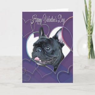 Happy Valentine's Day French Bulldog Dog Card Feestdagen Kaart