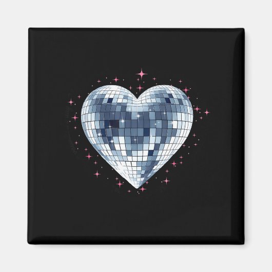 Happy Valentines Day Funny Coquette Diamond Disco  Magneet (Voorkant)