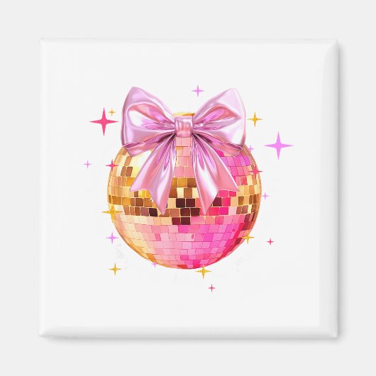 Happy Valentine's Day Funny Coquette Disco Ball Gi Magneet (Voorkant)