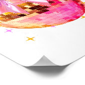 Happy Valentine's Day Funny Coquette Disco Ball Gi Poster (Hoek)