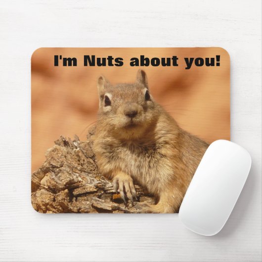 Happy Valentines Day Funny Squirrel Muismat (Met muis)