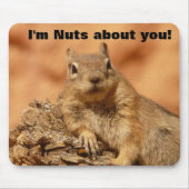 Happy Valentines Day Funny Squirrel Muismat (Voorkant)