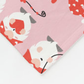 Happy Valentines Day Gnomen Pattern roze Red Fleece Deken (Hoek)