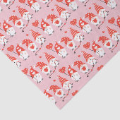 Happy Valentines Day Gnomen Pattern roze Red Tissuepapier (Detail)