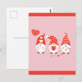 Happy Valentines Day Gnomes Red Briefkaart (Voorkant / Achterkant)