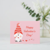 Happy Valentines Day Gnomes Red Pink Briefkaart (Staand voorkant)