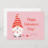 Happy Valentines Day Gnomes Red Pink Briefkaart (Voorkant / Achterkant)