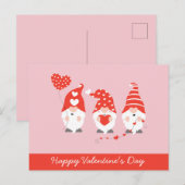 Happy Valentines Day Gnomes Red Pink Briefkaart (Voorkant / Achterkant)