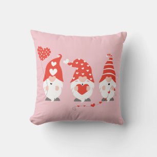 Happy Valentines Day Gnomes Red Pink Kussen