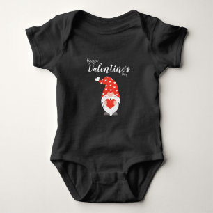 Happy Valentines Day Gnomes Red Pink Romper
