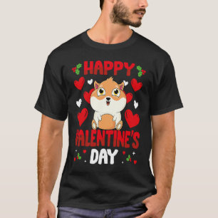 Happy Valentines Day Guinee Varken Heart Love Anim T-shirt