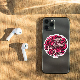 Happy Valentine's Day Handgeschreven Ontwerp Sticker