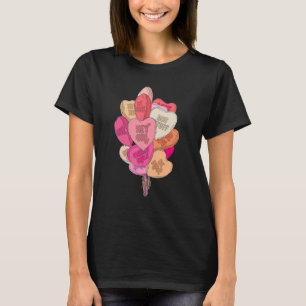 Happy Valentine's Day Heart Balloon Snoep Groovy V T-shirt