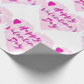 "HAPPY VALENTINE'S DAY" HEART CADEAUPAPIER (Hoek)