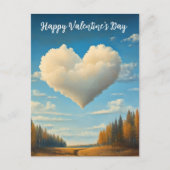 Happy Valentine's Day Heart Cloud Briefkaart (Voorkant)