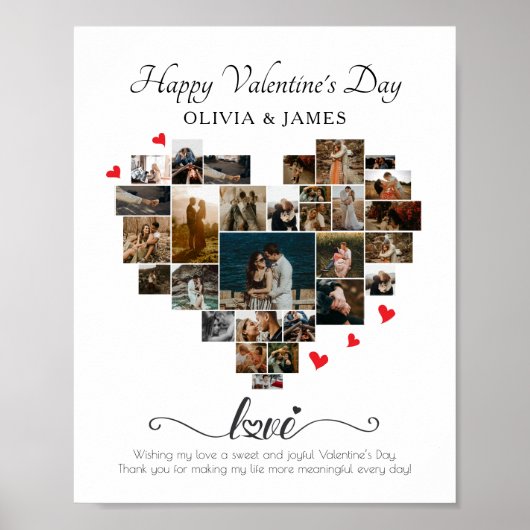 HAPPY VALENTINE'S DAY HEART COLLAGE POSTER (Voorkant)