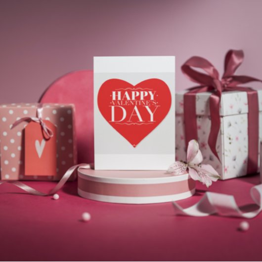 Happy Valentine's Day Heart Sticker