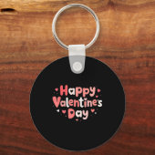 Happy Valentines Day Heart Teacher Funny Matching  Sleutelhanger (Voorkant)