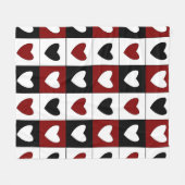 Happy Valentines Day Hearts Pattern Fleece Deken (Voorkant (Horizontaal))