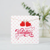 Happy Valentines Day Holiday Kaart (Staand voorkant)