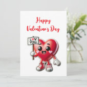 Happy Valentine's Day Kaart (Staand voorkant)