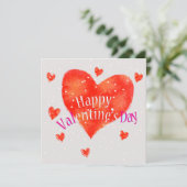 Happy Valentine's Day Kaart (Staand voorkant)