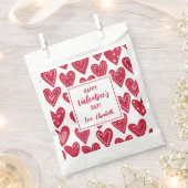 Happy Valentines Day Kids Classrooom Red Hearts Bedankzakje (Geknipt)