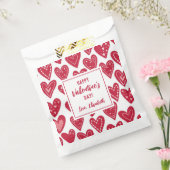 Happy Valentines Day Kids Classrooom Red Hearts Bedankzakje (Gezegeld)