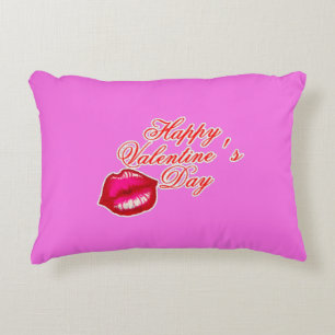 Happy Valentines Day Kiss Decoratief Kussen