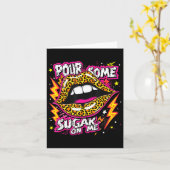 Happy Valentine's Day Leopard Lips Ur Some Sugar A Kaart (Gele Bloem)