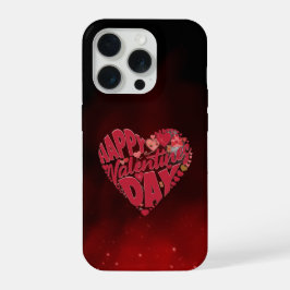 Happy Valentine's Day Love Heart iPhone 15 Pro Hoesje