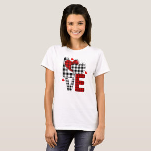 Happy Valentine's Day Love Heart Modern Trendy T-shirt