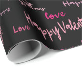 Happy Valentine's day Love Script Gift Cadeaupapier (Rol Hoek)