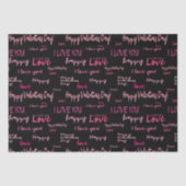 Happy Valentine's day Love Script Gift Tissuepapier (Voorkant)