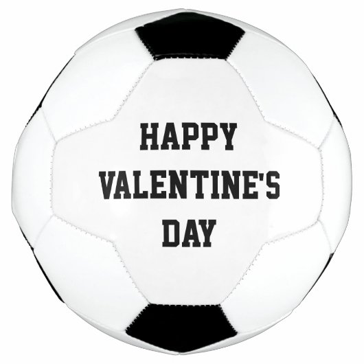 Happy Valentine's Day Love Voetbal Black White (Voorkant)