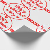 Happy Valentine's Day Love Wrapping Paper Cadeaupapier (Hoek)