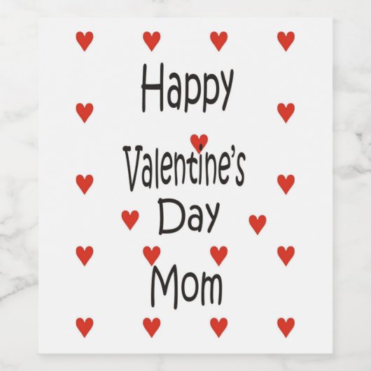 Happy Valentine's Day Mam Wijn Etiket (Enkel label)