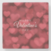 Happy Valentine's Day Marble Stone Onderzetter (Voorkant)