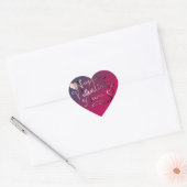 "Happy Valentine's Day"Met de hand geschreven Purp Hart Sticker (Envelop)