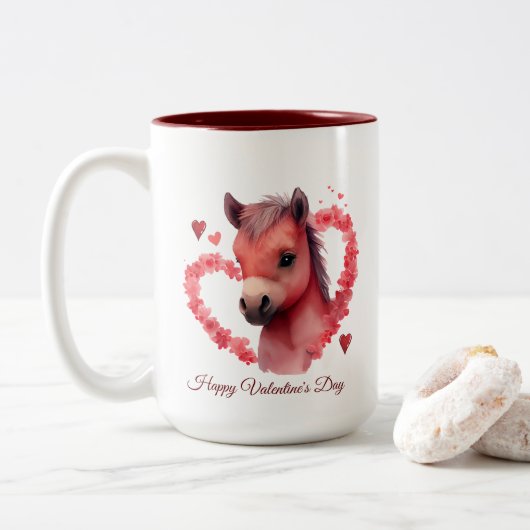 Happy Valentine's Day Mok (Met donut)