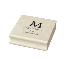 Happy valentine's day monogram pink name love girl 	rubberstempel