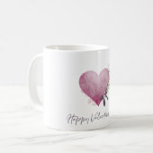 Happy Valentine's Day Mug With Floral Heart (Devant gauche)