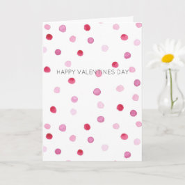 Happy Valentines Day MY LOVE Pink Polka Dots Sweet Kaart