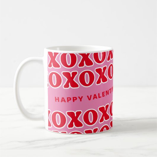 Happy Valentine's Day Name XOXO Koffiemok (Links)