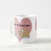 Happy Valentines Day Otter Koffiemok (Voorkant links)